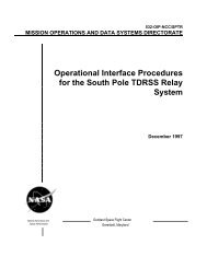 Operational Interface Procedures for the South Pole TDRSS Relay ...