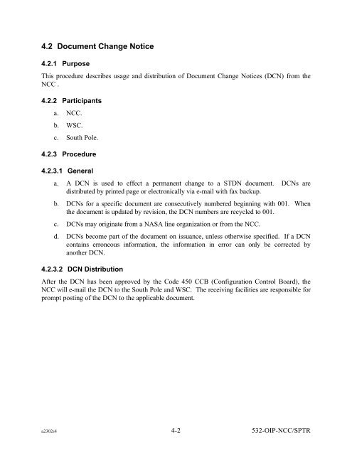 Operational Interface Procedures for the South Pole TDRSS Relay ...