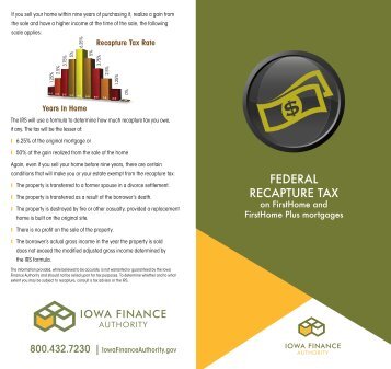 Recapture Tax brochure - Iowa Finance Authority