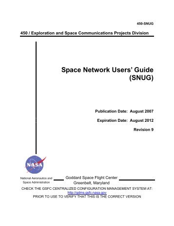 Space Network Users' Guide - ESC Home - NASA