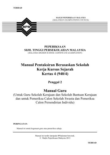 Manual Kerja Kursus Pengajian Perniagaan Kertas 4 (946/4 Manual Kerja Kursus Pengajian Perniagaan Kertas 4 (946/4