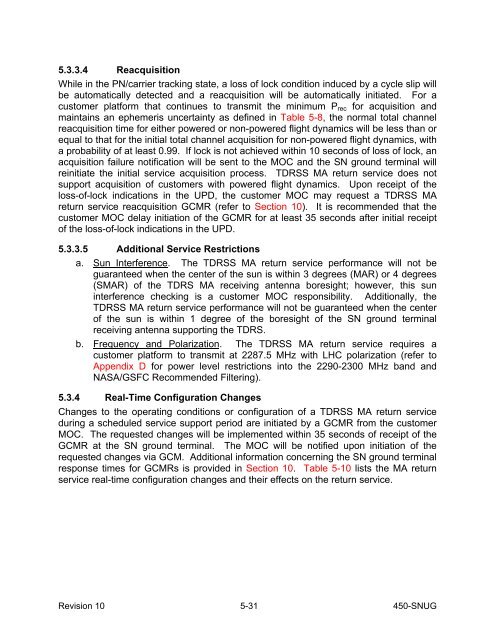 SN User's Guide - ESC Home - NASA