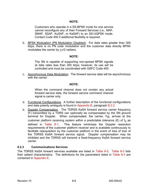 SN User's Guide - ESC Home - NASA