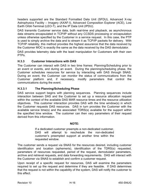 SN User's Guide - ESC Home - NASA