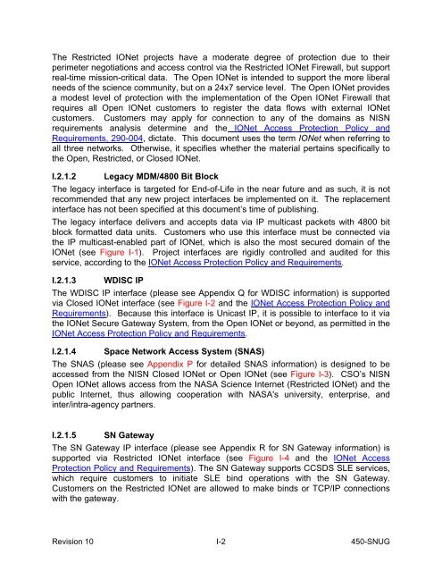 SN User's Guide - ESC Home - NASA