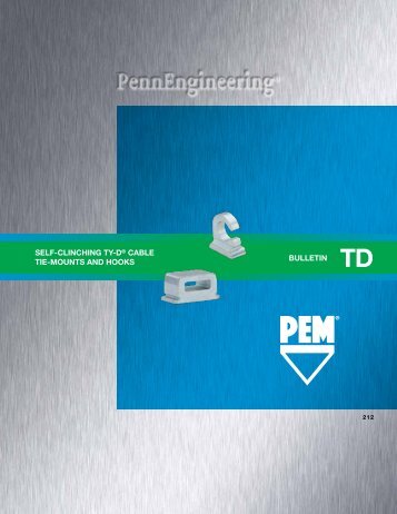 Self-clinching ty-d cable tie-mounts and - PennEngineering