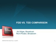 FDD VS. TDD COMPARISON