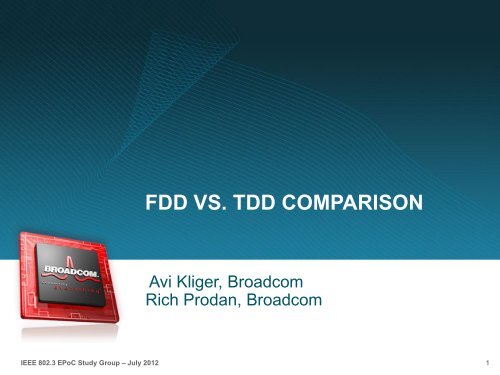 FDD VS. TDD COMPARISON