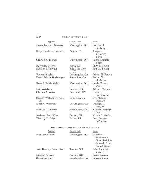 OCTOBER TERM 2002 Reference Index Contents: - Supreme Court ...