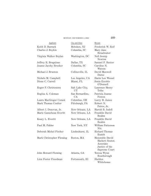 OCTOBER TERM 2002 Reference Index Contents: - Supreme Court ...