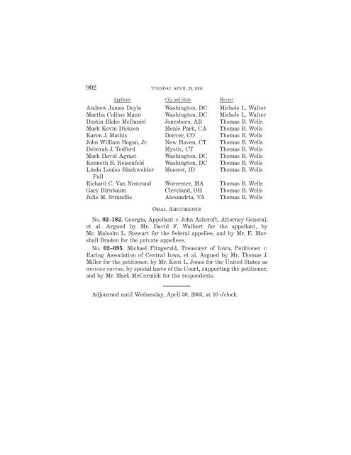 OCTOBER TERM 2002 Reference Index Contents: - Supreme Court ...