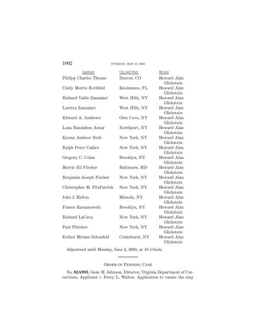 OCTOBER TERM 2002 Reference Index Contents: - Supreme Court ...