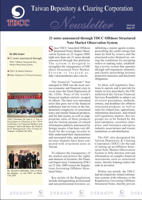 Td Structured Notes 21 notes announced through TDCC Offshore Structured Note Market ...