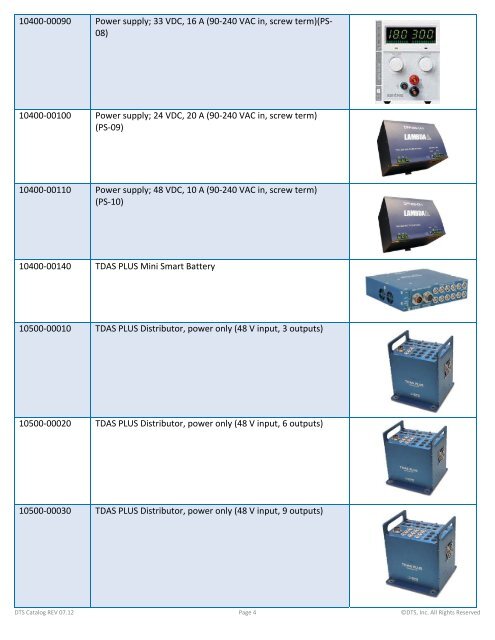 PRODUCT & ACCESSORY CATALOG - Diversified Technical Systems