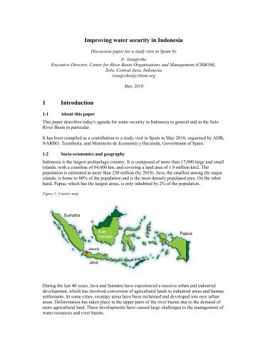 Improving water security in Indonesia 1 Introduction - Tecniberia