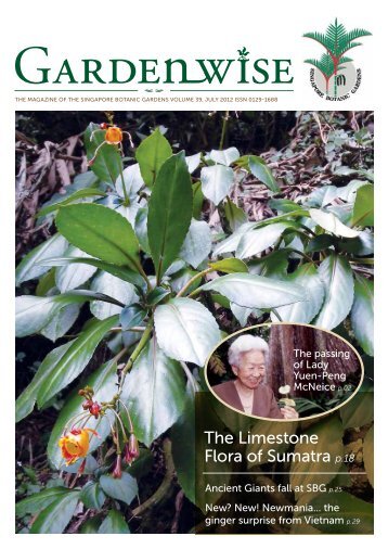 The limestone flora of Sumatra p.18 - Singapore Botanic Gardens