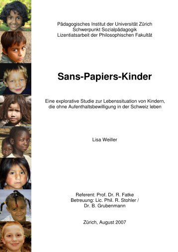 Sans-Papiers-Kinder Interview-Manual - Schweizerisches Rotes Kreuz