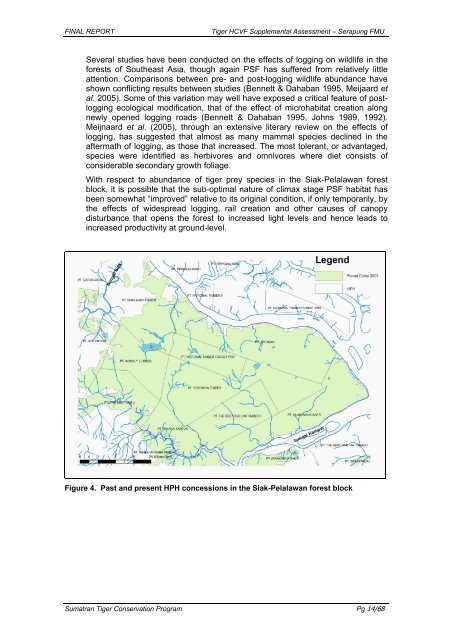 A Supplemental HCVF Assessment on the Sumatran Tiger ...