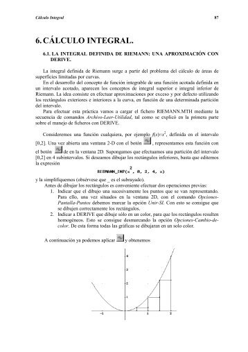 6. CÁLCULO INTEGRAL.