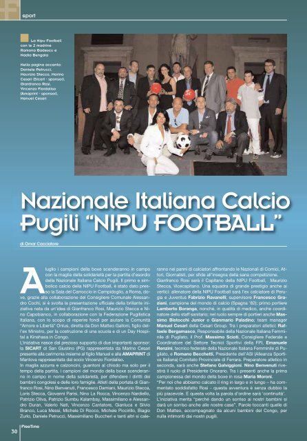 Nazionale Italiana Calcio Pugili â€œNIPU FOOTBALLâ€