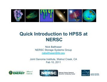 Quick Introduction to HPSS at NERSC