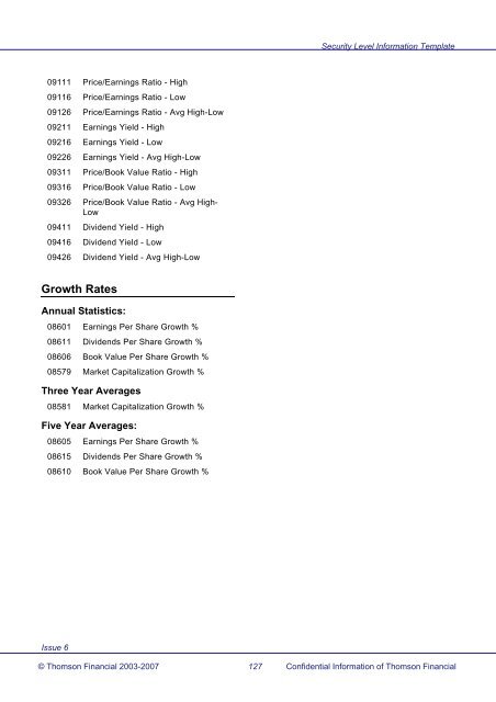 Worldscope Database Datatype Definitions Guide