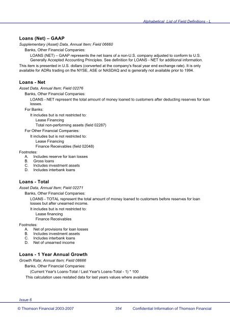 Worldscope Database Datatype Definitions Guide