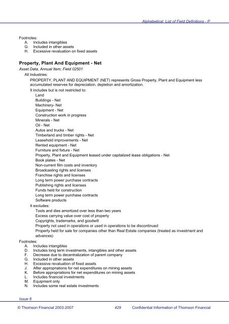 Worldscope Database Datatype Definitions Guide