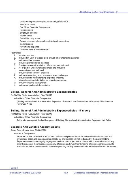 Worldscope Database Datatype Definitions Guide