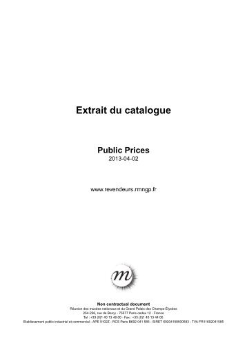 Extrait du catalogue - Boutique Revendeurs - Rmn-GP - Réunion ...