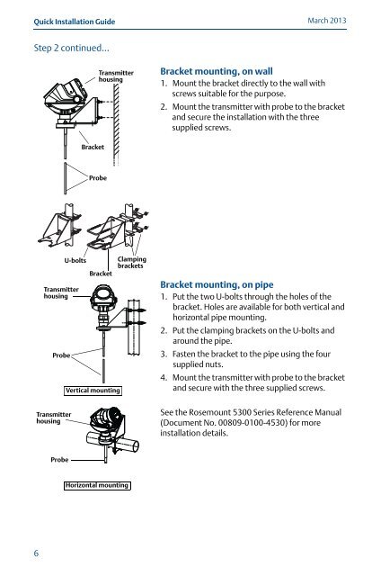 Rosemount 5300 Series Superior Performance Guided Wave Radar ...