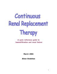 A quick reference guide to haemofiltration and renal failure March ...