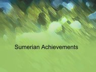 Sumerian Achievements PowerPoint - Hamilton Township Schools