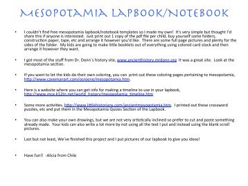 Mesopotamia Lapbook/Notebook - Get a Free Blog Here