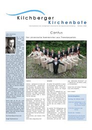 CD der Orgelsonderkonzertreihe 2007 - Kirche Kilchberg