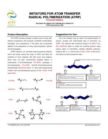 initiators for atom transfer radical polymerization - ATRP Solutions