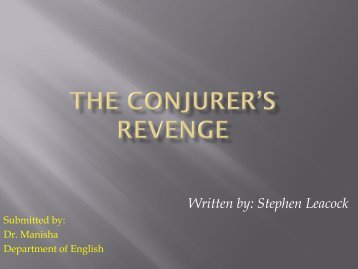 THE CONJURER'S REVENGE