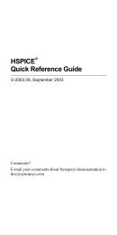 HSPICE Quick Reference Guide