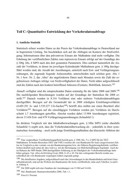 MPI Gutachten Vorratsdatenspeicherung - Bundesministerium der ...