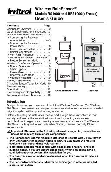 User's Guide - Irritrol