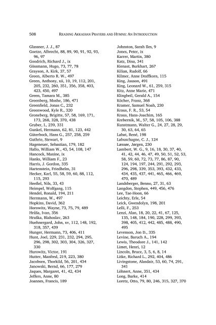 Reading akkadian PRayeRs & Hymns An Introduction