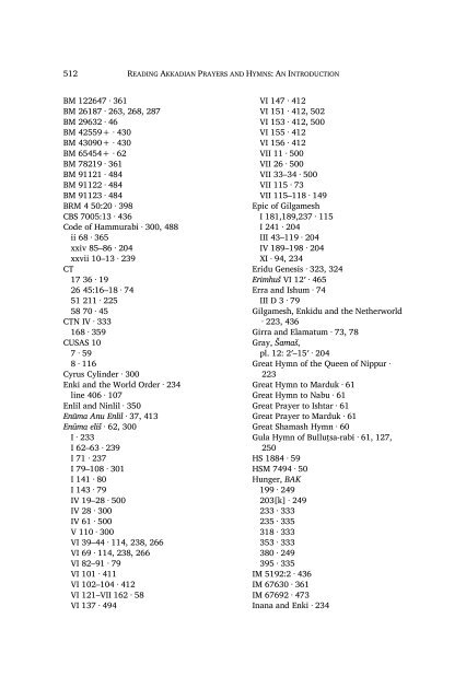 Reading akkadian PRayeRs & Hymns An Introduction