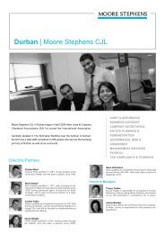 Durban | Moore Stephens CJL