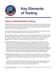 Key Elements of Testing - California Department of Education