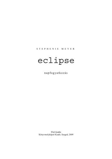 Meyer, Stephenie - 3-Eclipse-Napfogyatkozas