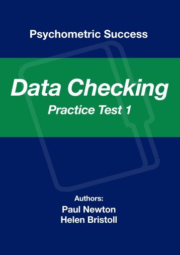 Sample Data Checking - Practice Test 1 - Psychometric Success