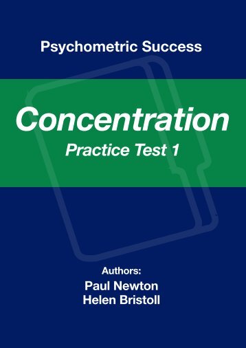 Concentration/Work Rate - Practice Test 1 - Psychometric Success