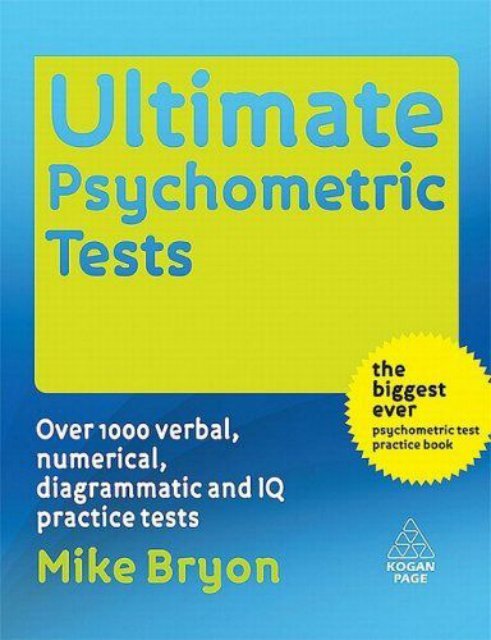 Ultimate Psychometric Tests Over 1000 Verbal Uri Nurize