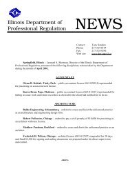 News - Illinois Department of Professional Regulation