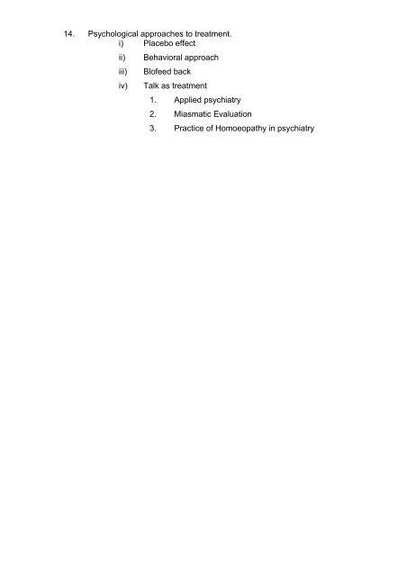 MUHS MD (Hom) Psychiatry Syllabus - Similima